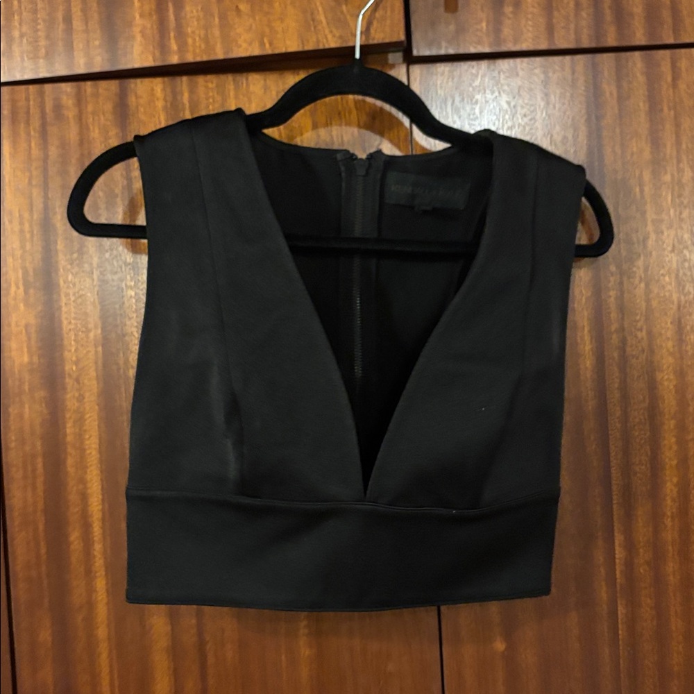 Kendall & Kylie Black Zip-Up Top